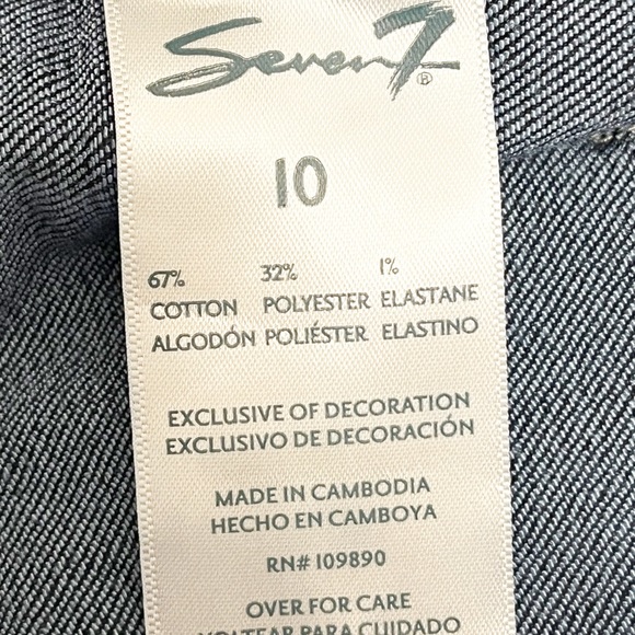 Seven7 Cropped Fashion Jeans Size 10 - Picture 5 of 5